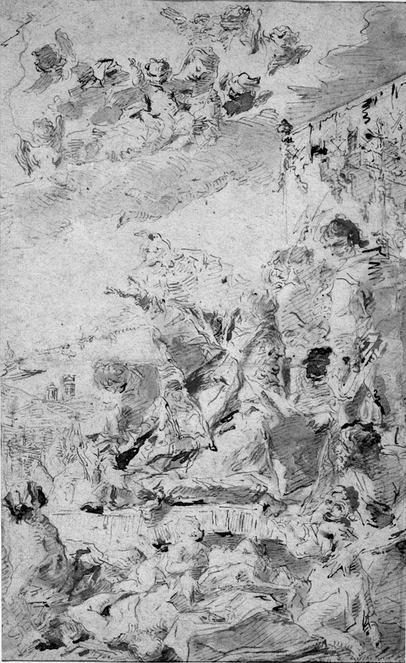 Il vescovo Gregorio implora l'aiuto della Madonna - Harvard art Museum